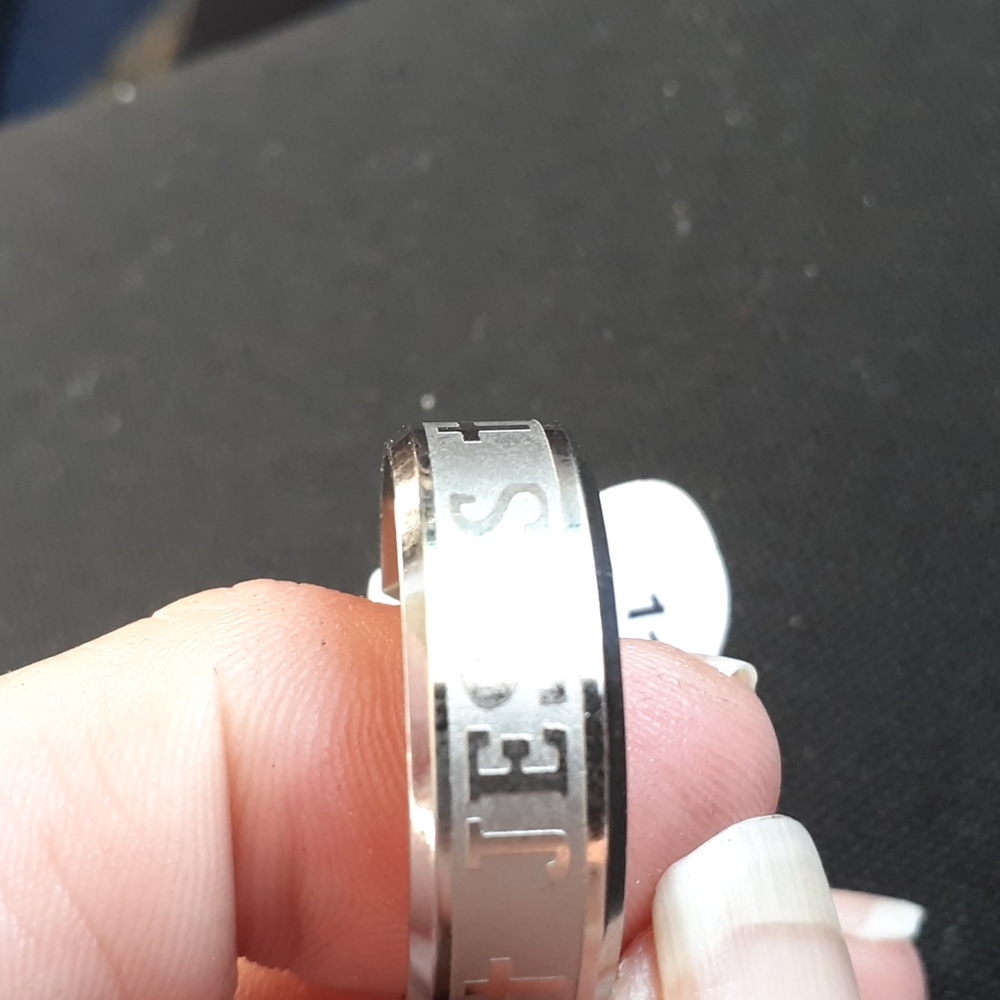Silver Jesus ring